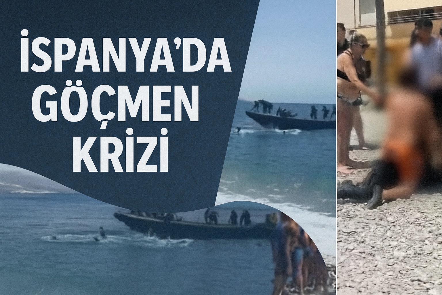 İspanya’da Göçmen Krizi Tatilciler Sahile Çıkan Göçmenleri Kovalamaya Başladı