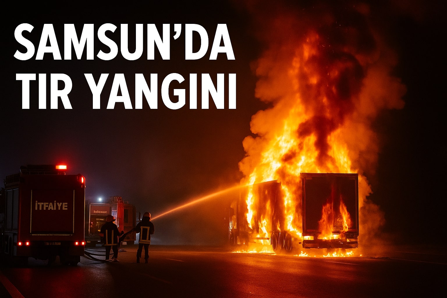 Samsun’da Tehlikeli Yolculuk! Kimyasal Yüklü Tır 8 Kilometre Boyunca Alev Topuna Döndü